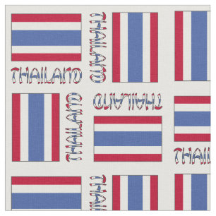 Tela Tailandia y bandera tailandesa
