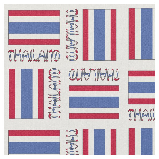 Tela Tailandia y bandera tailandesa (De cerca)