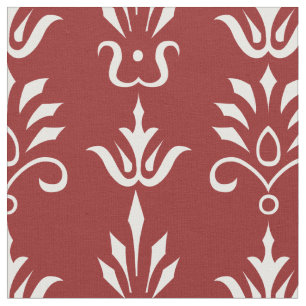 Tela Talla de damasco elegante y roja