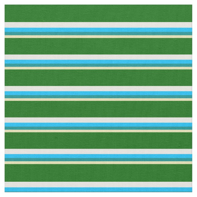 Tela Tan, cian oscuro, azul cielo profundo, verde blanc (De cerca)