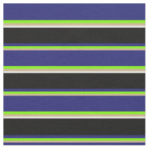 Tela Tan, Green, Midnight Blue, Black and White Lines