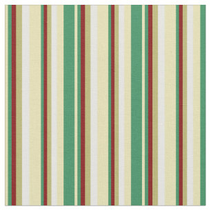 Tela Tan, Green Sea, Maroon, Dark Khaki y White Lines