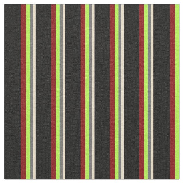 Tela Tan, gris oscuro, verde claro, marrón y negro (De cerca)