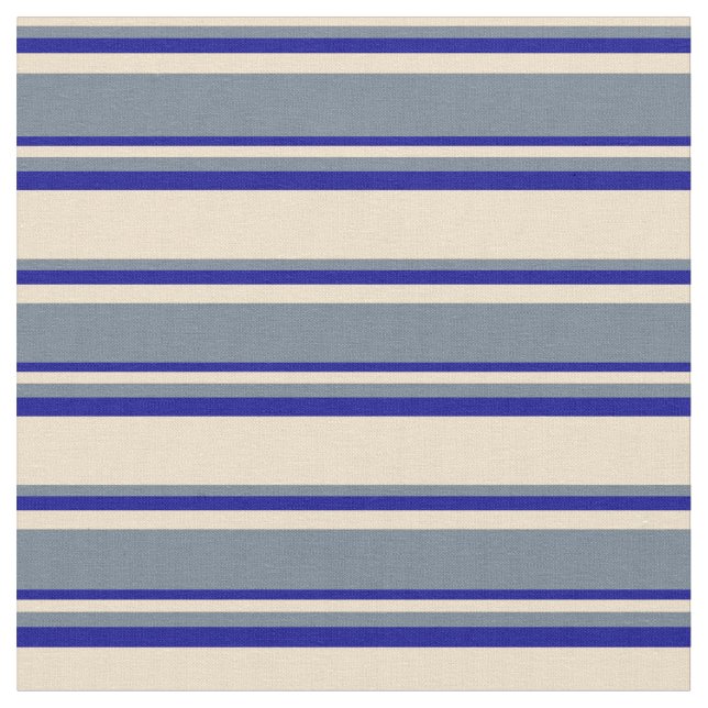 Tela Tan, gris pizarra y azul oscuro (De cerca)