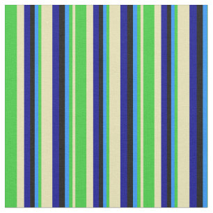 Tela Tan, Lime Green, Blue, Black & Dark Blue Lines