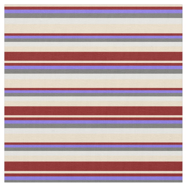 Tela Tan, marrón, azul de pizarra media, gris oscuro y  (De cerca)