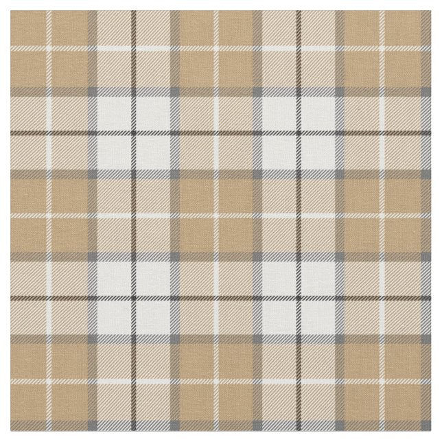 Tela Tan Plaid (De cerca)