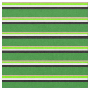 Tela Tan, verde, blanco, negro y verde forestal color