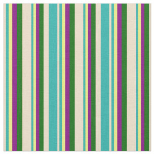 Tela Tan, verde claro, amarillo, morado y verde oscuro