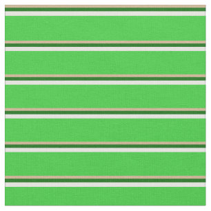 Tela Tan, verde oscuro, franjas verdes blancas y limada