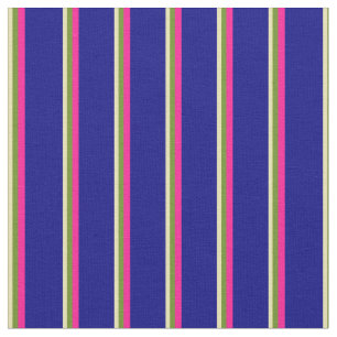 Tela Tan, verde, rosa profundo y franjas azules