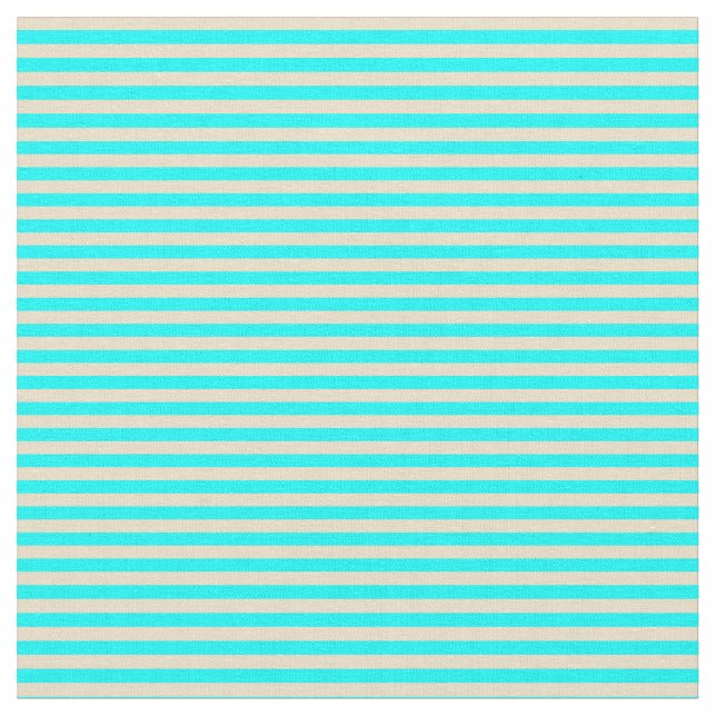 Tela Tan y Aqua Lined/Stried Pattern (De cerca)
