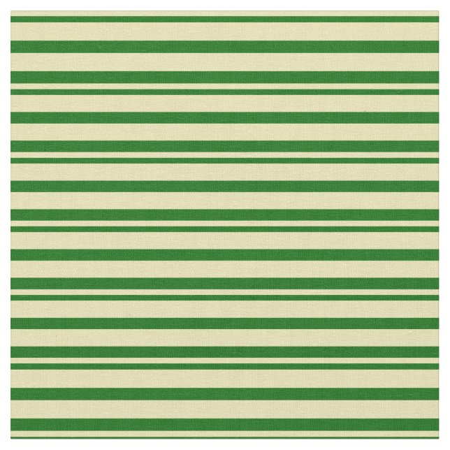 Tela Tan y franjas verdes oscuras (De cerca)