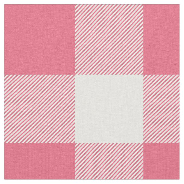 Tela Tapado rustico de búfalo rosa y blanco (De cerca)