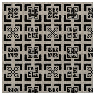 Tela Tapiz Adinkra-Kufic de línea natural