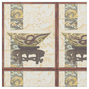 Tela Tapiz asiático con diseño de bolas y dragones