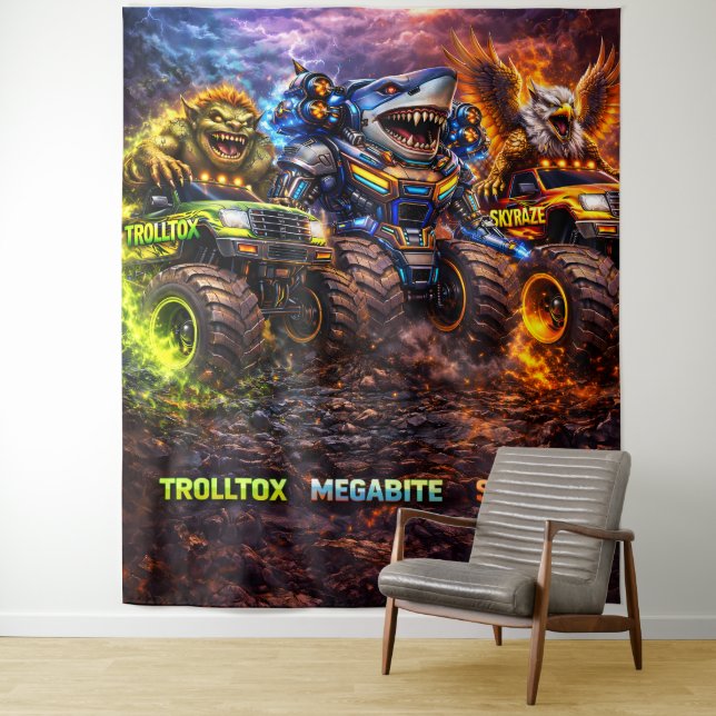 Tela tapiz de Beast riders (In situ)
