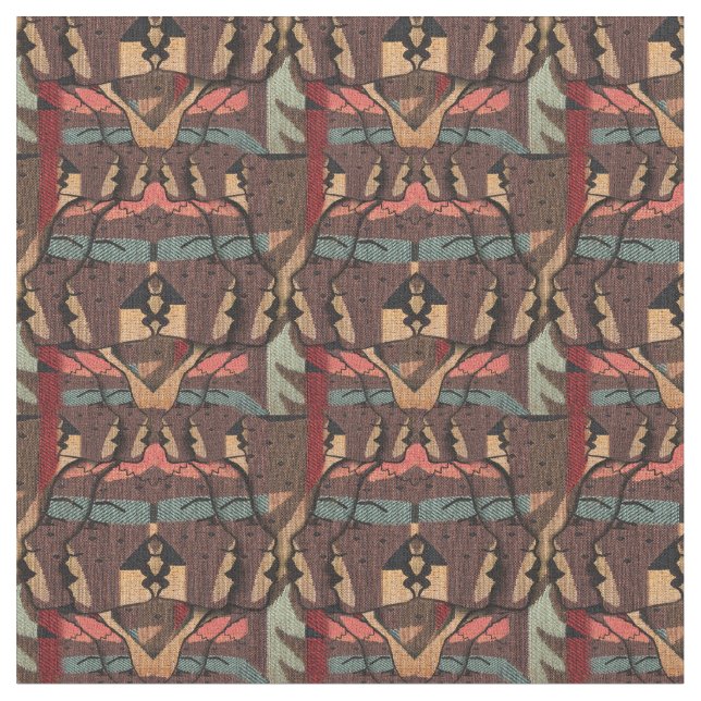 Tela Tapiz de repetición africano (De cerca)