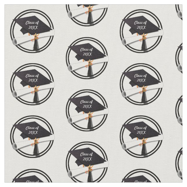 Tela Tapón de graduación con círculo negro (De cerca)