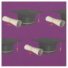 Tela Tapón de graduación y Diploma en Púrpura