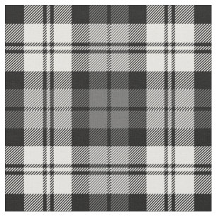 Tela Tartan a cuadros gris y blanco Black Watch