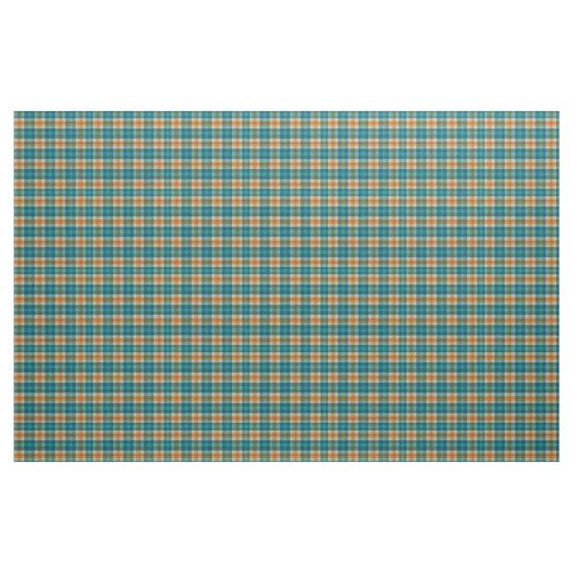 Tela Tartán azul turquesa y amarillo dorado ("Cuarto gordo" (fat quarter))