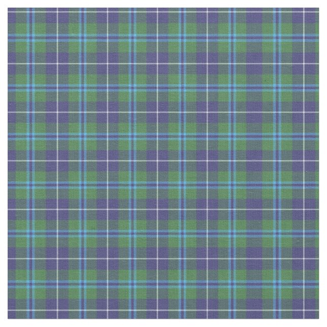 Tela Tartan Clan Douglas Plastum Check Verde (De cerca)