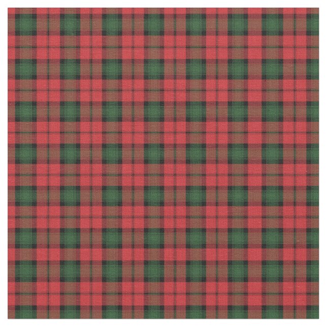 Tela Tartan Clan Kerr Plaid Red Green Check (De cerca)