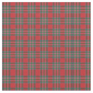 Tela Tartán Clan MacBean Patrón de trenzado rojo Green 