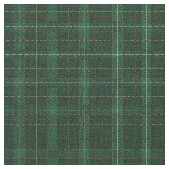 Tela Tartan Clan MacQueen Plaid Pattern Green Check (De cerca)