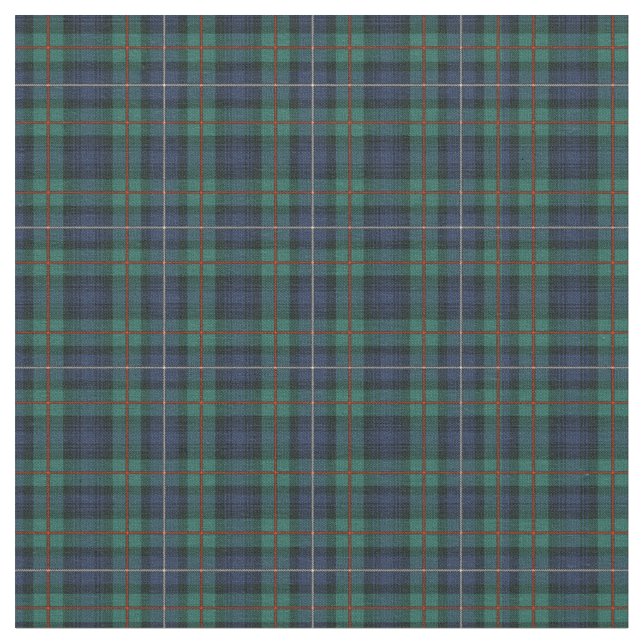 Tela Tartan Clan Robertson Plaid Green Purple Plough (De cerca)