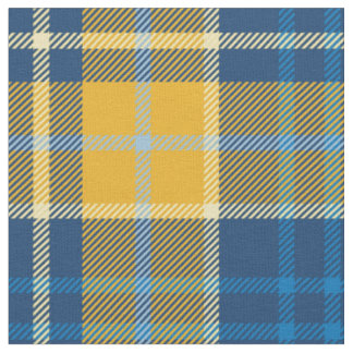 Tela Tartán del azul y del oro