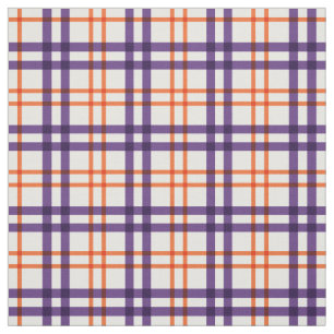 Tela Tartán morado y Naranja