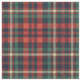 Tela Tartan Plaid Escocés Rojo y Verde Tradicional
