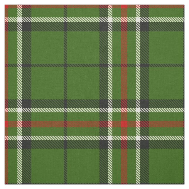 Tela Tartán verde, negro, rojo y blanco (Retal)