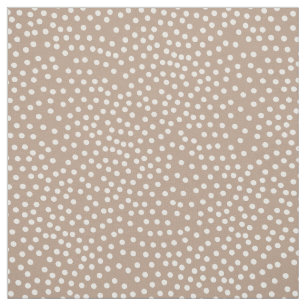 Tela Tasa Y Blanco Aleatorio De Polka Dot Detectado