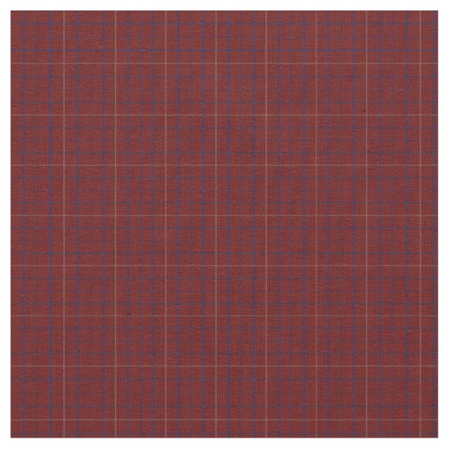 Tela Tattersall Moda Brooks Maroon Blue Gold (De cerca)