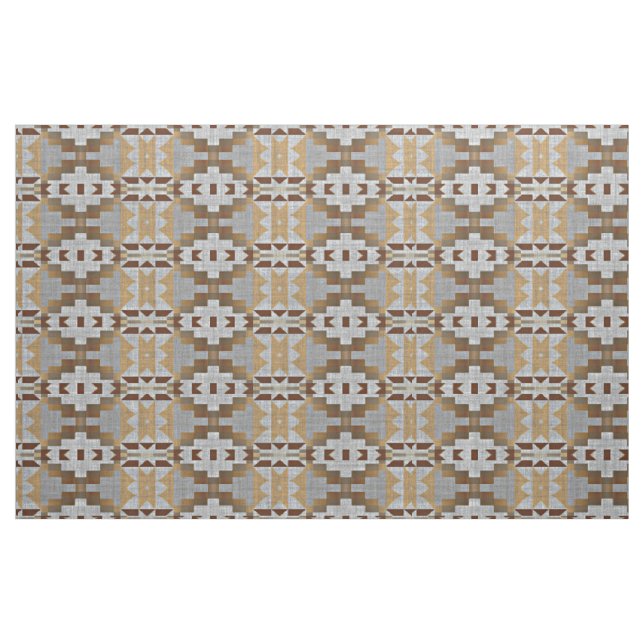 Tela Taupe Beige Tan Oscuro Aspecto Gris Étnico ("Cuarto gordo" (fat quarter))