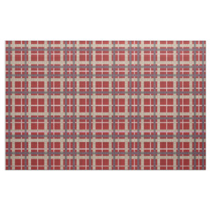 Tela Taupe Rojo Marrón Gris Azul Tartán Patrón cuadrado