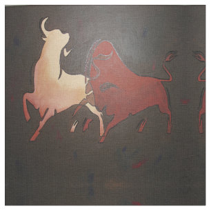 Tela Taurean Bulls Animal Art