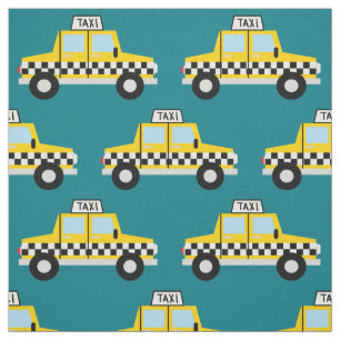 Tela Taxi Cab Vehículos Niños Cutos Vehículos Niños