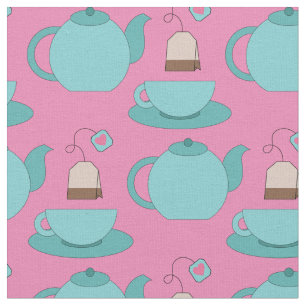 Tela Taza de té y tetera Barista de café lindo