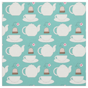 Tela Taza de té y tetera Barista de café lindo