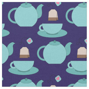 Tela Té Cup y Pot Cute Cafe Barista