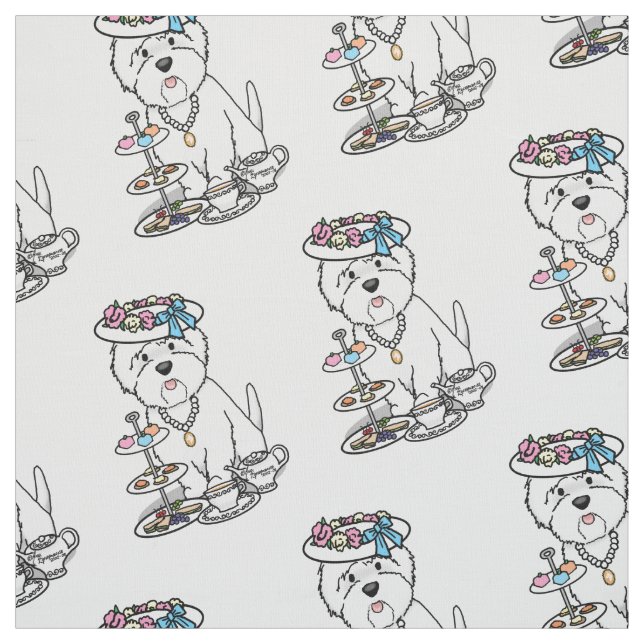 Tela Tea Fiesta Westie - West Highland White Terrier (Retal)
