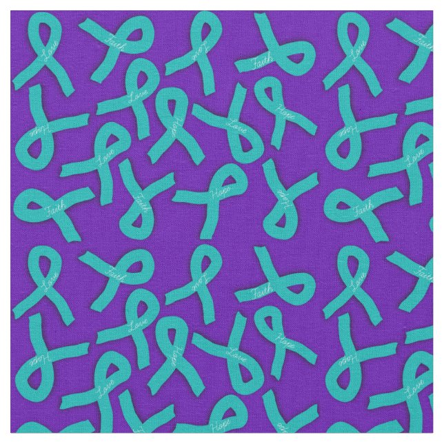 Tela Teal Ribbons (De cerca)