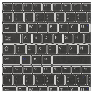 Tela Teclado negro y blanco Programador de números de 