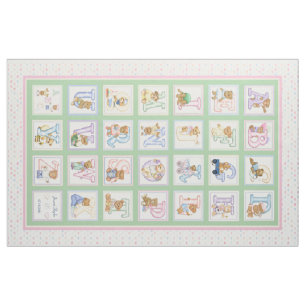Tela Teddy Bear Alphabet Cheater Quilt Pattern