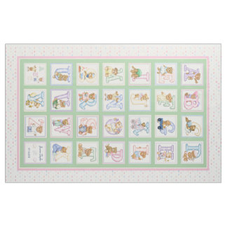 Tela Teddy Bear Alphabet Cheater Quilt Pattern