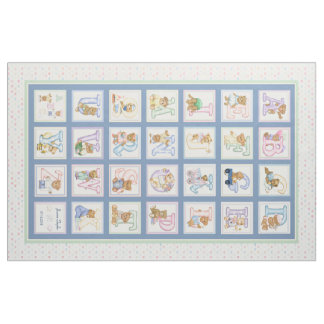 Tela Teddy Bear Alphabet Cheater Quilt Pattern